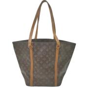 Vintage Boodschappentas Louis Vuitton Vintage , Brown , Dames