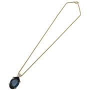 Pre-owned Metal necklaces Dior Vintage , Blue , Dames