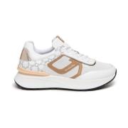 Witte Leren Modieuze Sneakers Nerogiardini , White , Dames