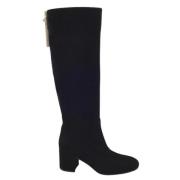 Zwarte Suède Leren Laarzen Gianvito Rossi Pre-owned , Black , Dames