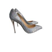 Pre-owned Leather heels Christian Louboutin Pre-owned , Gray , Dames