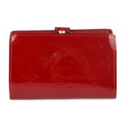 Pre-owned Coated canvas wallets Louis Vuitton Vintage , Red , Dames