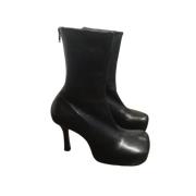 Pre-owned Leather boots Bottega Veneta Vintage , Black , Dames