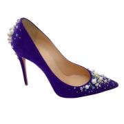 Lila Suède Hakken Christian Louboutin Pre-owned , Purple , Dames