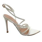 Pre-owned Leather sandals Gianvito Rossi Pre-owned , White , Dames