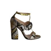 Tweedehands Multikleurige Zijden Sandalen Gucci Vintage , Multicolor ,...