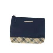 Pre-owned Fabric clutches Burberry Vintage , Blue , Dames