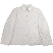 Pre-owned Fabric outerwear Burberry Vintage , White , Dames