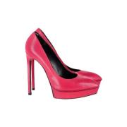 Pre-owned Leather heels Saint Laurent Vintage , Pink , Dames