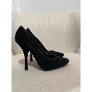 Pre-owned Suede heels Louis Vuitton Vintage , Black , Dames