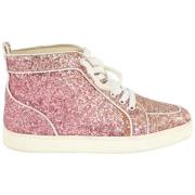 Pre-owned Canvas sneakers Christian Louboutin Pre-owned , Pink , Dames