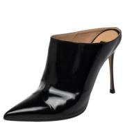 Pre-owned Leather mules Sergio Rossi Pre-owned , Black , Dames
