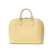 Pre-owned Leather handbags Louis Vuitton Vintage , Beige , Dames