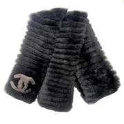 Pre-owned Cashmere scarves Chanel Vintage , Black , Dames