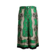Pre-owned Silk bottoms Gucci Vintage , Green , Dames