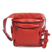 Pre-owned Leather shoulder-bags Bottega Veneta Vintage , Red , Dames