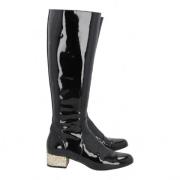 Pre-owned Leather boots Saint Laurent Vintage , Black , Dames