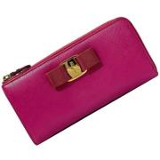 Pre-owned Leather wallets Salvatore Ferragamo Pre-owned , Pink , Dames
