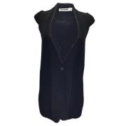 Zwarte Gebreide Vest met Enkele Knoop Jil Sander Pre-owned , Black , D...