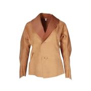 Pre-owned Polyester outerwear Issey Miyake Pre-owned , Beige , Dames