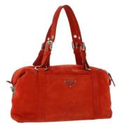 Pre-owned Suede handbags Prada Vintage , Orange , Dames