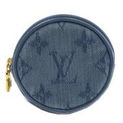 Pre-owned Coated canvas wallets Louis Vuitton Vintage , Blue , Dames