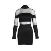 Pre-owned Polyester dresses Balmain Pre-owned , Black , Dames