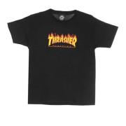 Flame Tee Kinder T-shirt Thrasher , Black , Heren