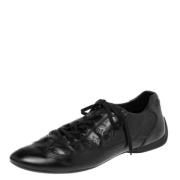 Pre-owned Leather sneakers Louis Vuitton Vintage , Black , Heren