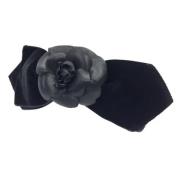 Pre-owned Satin hair-accessories Chanel Vintage , Black , Dames