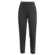 Gebreide broek met elastische taille Le Tricot Perugia , Gray , Dames