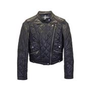 Pre-owned Leather outerwear Burberry Vintage , Black , Dames