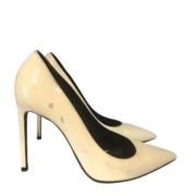 Pre-owned Leather heels Saint Laurent Vintage , Beige , Dames