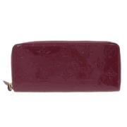 Pre-owned Coated canvas wallets Louis Vuitton Vintage , Red , Dames