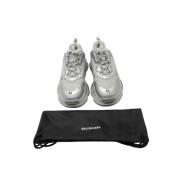 Pre-owned Leather sneakers Balenciaga Vintage , Gray , Dames