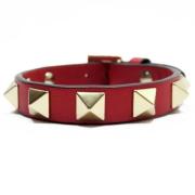 Pre-owned Leather bracelets Valentino Vintage , Red , Dames