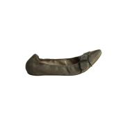 Pre-owned Suede flats Dior Vintage , Gray , Dames