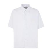 Oversized Short Sleeved Denim Shirt Raf Simons , White , Heren
