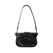Pre-owned Leather shoulder-bags Balmain Pre-owned , Black , Dames