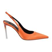 Mandarijn Slingback Pumps Sergio Rossi , Orange , Dames