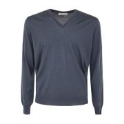 V-neck Knitwear Filippo De Laurentiis , Blue , Heren