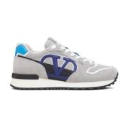 Grijze VLogo Pace Low-Top Sneakers Valentino Garavani , Gray , Heren