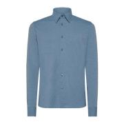 Oxford Jacquard Shirt A23 RRD , Blue , Heren