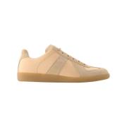 Pre-owned Leather sneakers Maison Margiela Pre-owned , Beige , Dames