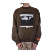 Comfortabele Crew Neck Sweatshirt Heron Preston , Green , Heren