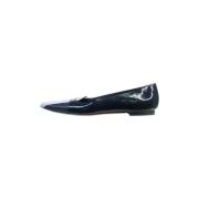 Pre-owned Leather flats Manolo Blahnik Pre-owned , Blue , Dames