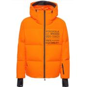 Oranje Nylon Ripstop Jassen Moncler , Orange , Heren