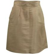 Pre-owned Silk bottoms Valentino Vintage , Beige , Dames