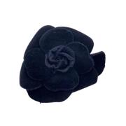 Pre-owned Canvas brooches Chanel Vintage , Black , Dames