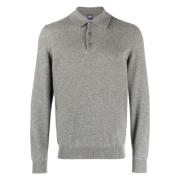 Luxe Cashmere Polo Shirt Fedeli , Gray , Heren